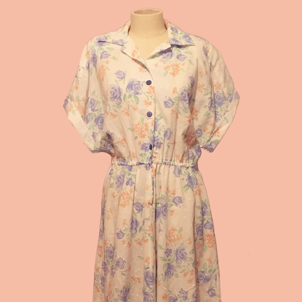 Vintage Blue Rose Dress